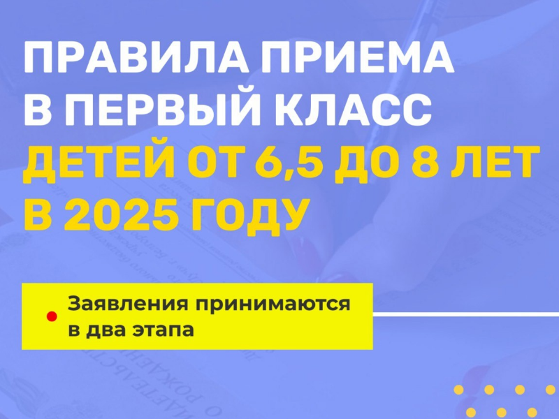 Правила приёма в первый класс в 2025 году.